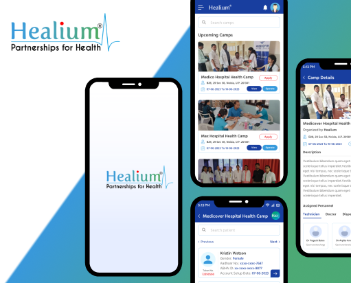 Healium mobile application for health camp field operations