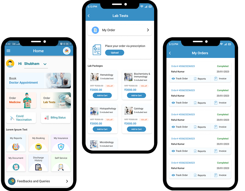 Sarvodaya Hospital web platform for OPD IPD lab pharmacy and billing